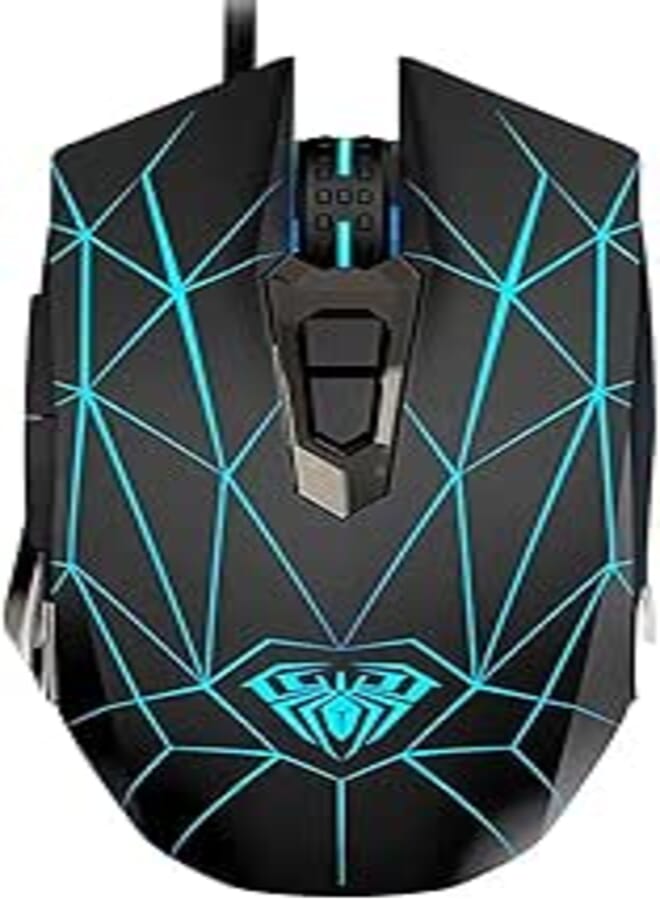 Aula S50 7-Button Gaming Mouse, 4800 DPI, Optical, USB Wired LED Backlight
